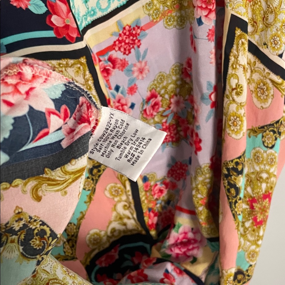 Johnny Was Japer Cocoon Midi Patchwork Floral Dre… - image 4